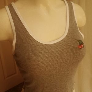 2/$15 🍒BOZZOLO🍒Gray Crop Top With Cherries